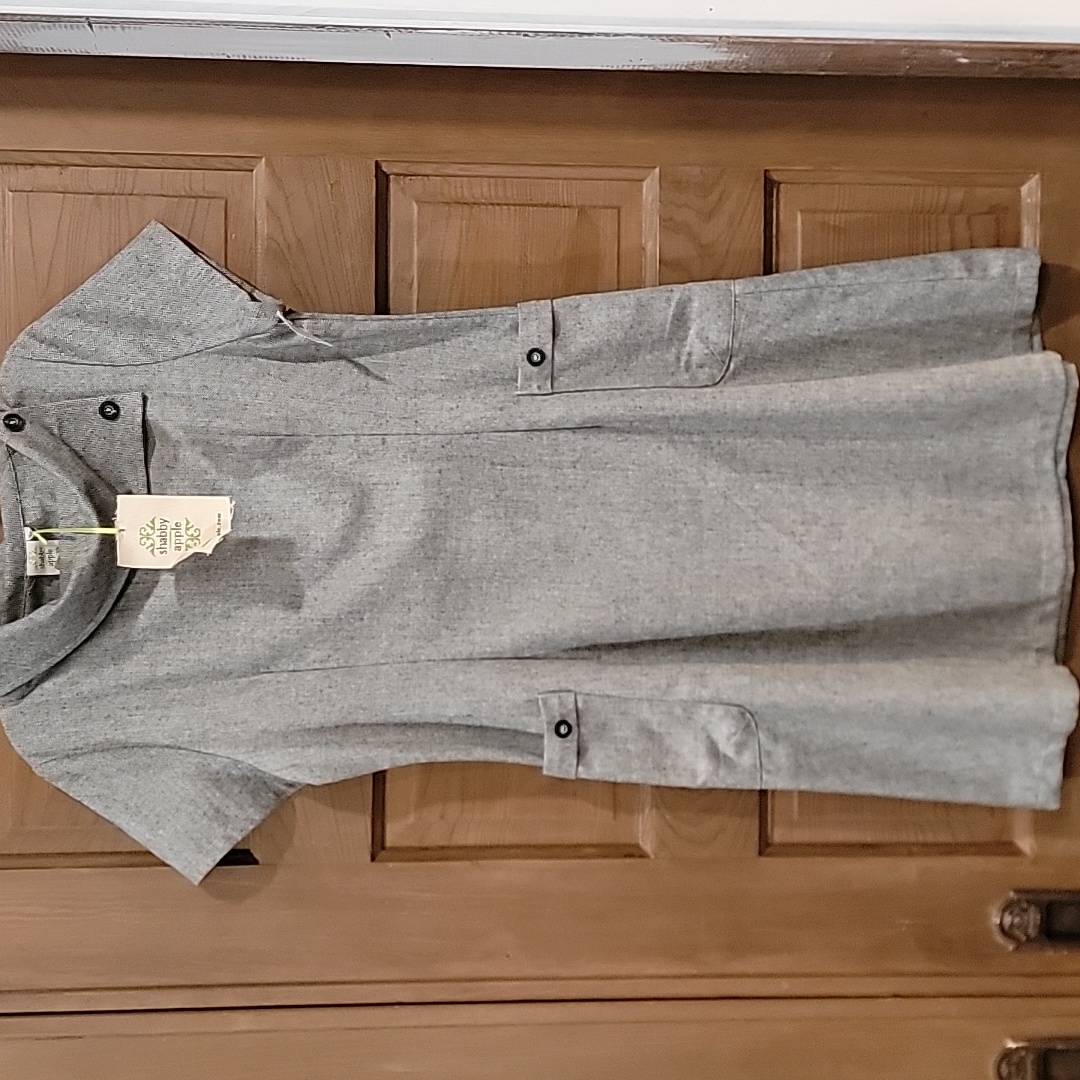 Shabby Apple Gray Herringbone Dress
